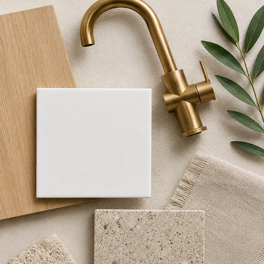 Esperance Matte Large Square White Tile