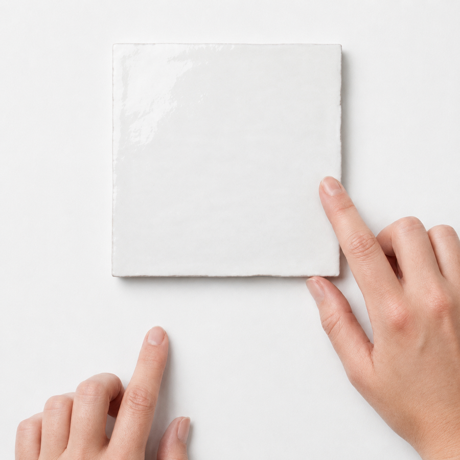 Esperance Matte White Small Square Tile