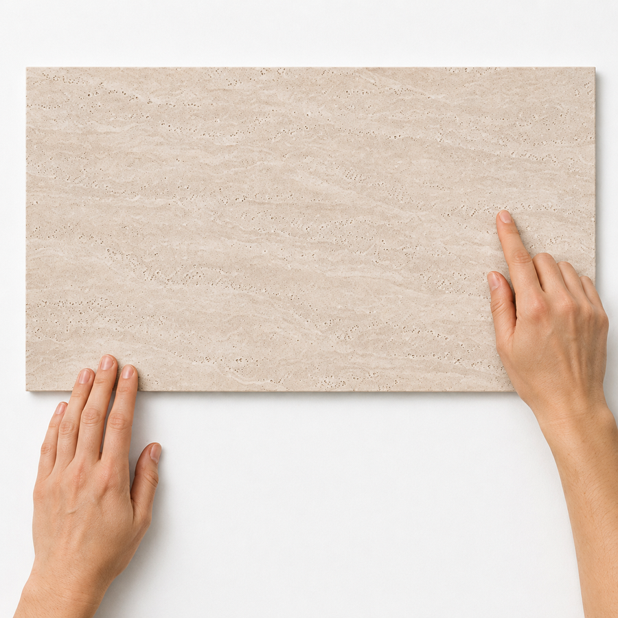 Hobart Travertine Look Beige Matte Tile