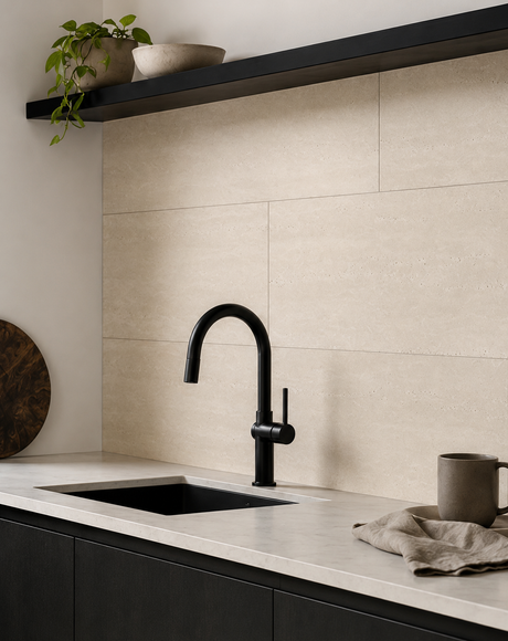 Hobart Travertine Look Ivory Matte Tile