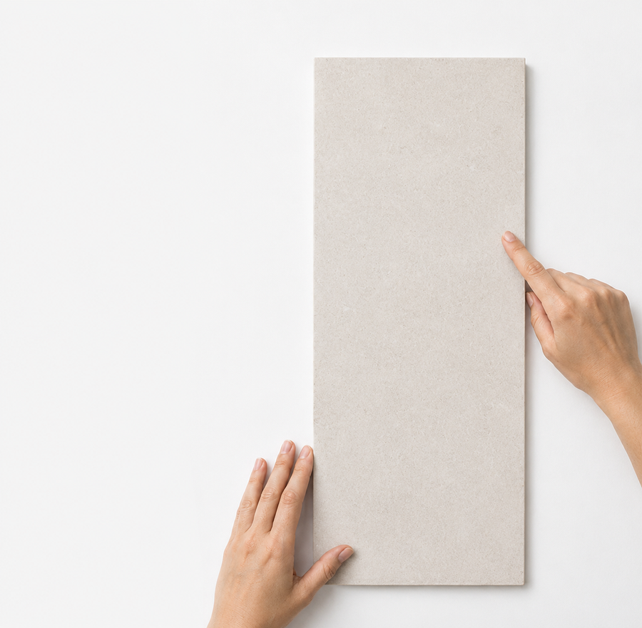 Karratha Matte White Stone Look Tile (300×600)