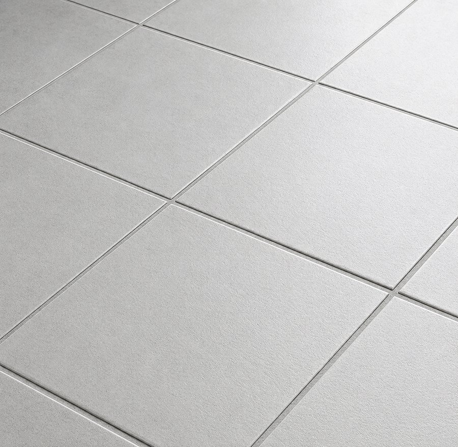 Lakes White Encaustic Look Square Tile