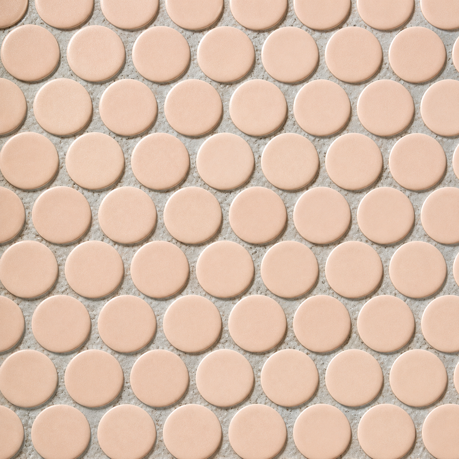 Margaret Pink Gloss Penny Round Mosaic Tile