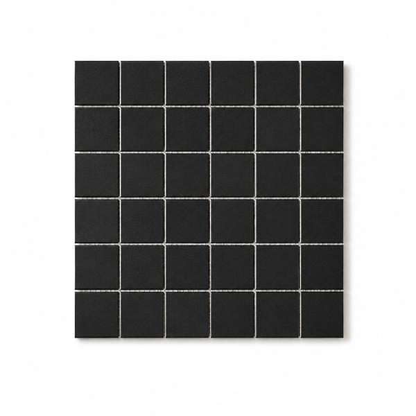 Mornington Black Matte Medium Square Tile
