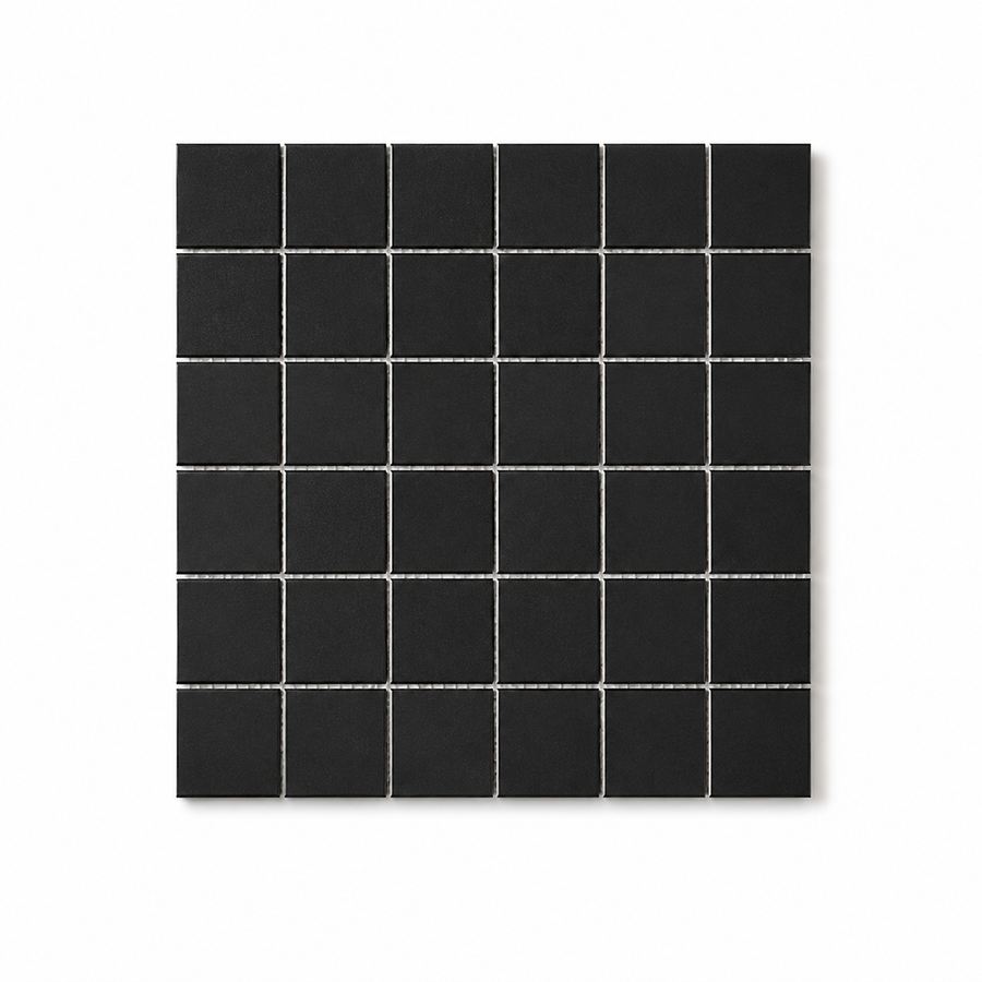 Mornington Black Matte Medium Square Tile