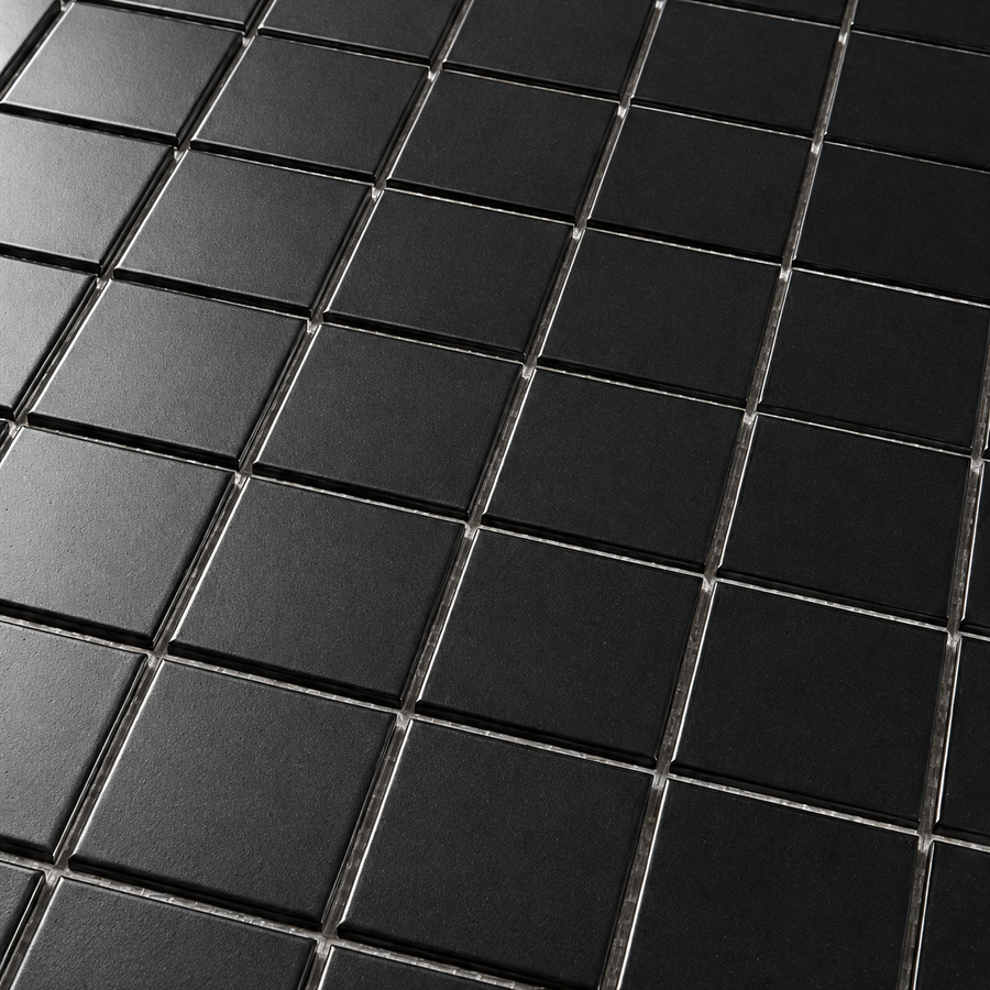 Mornington Black Matte Medium Square Tile