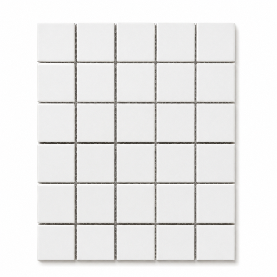 Mornington White Gloss Medium Square Tile