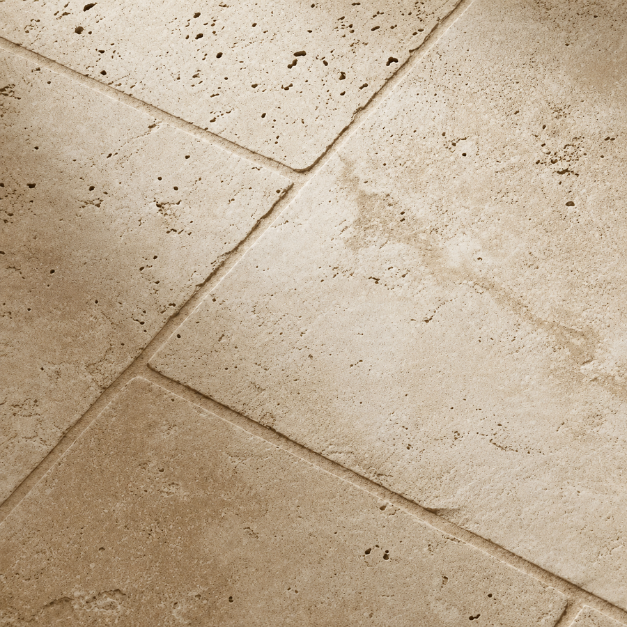 Roebuck French Pattern Ivory External Travertine Look Tile