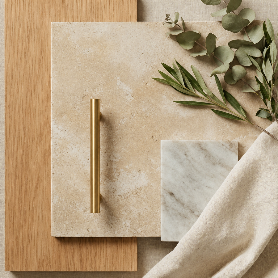 Roebuck French Pattern Ivory External Travertine Look Tile