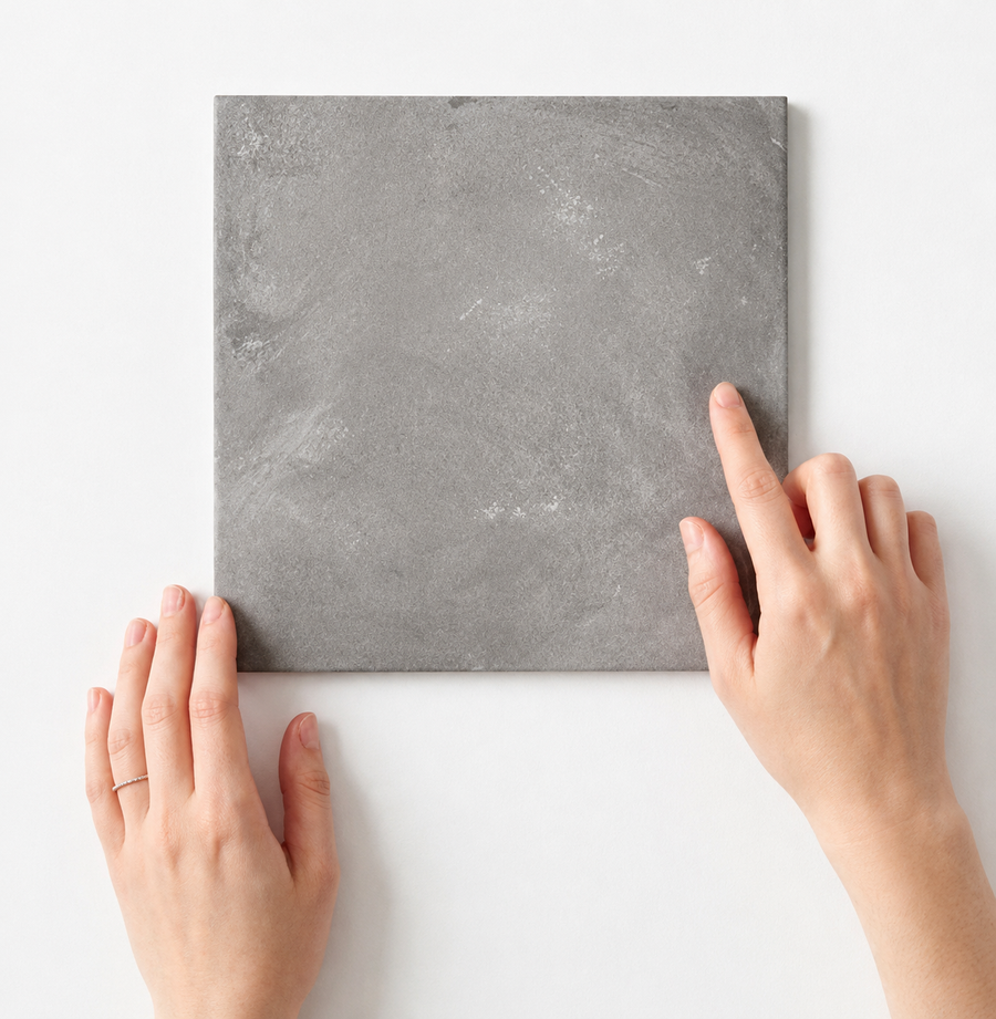 Rottnest Charcoal Encaustic Look Square Tile