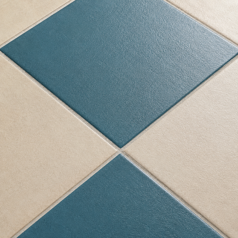 Strahan Checkerboard Blue & White Tile