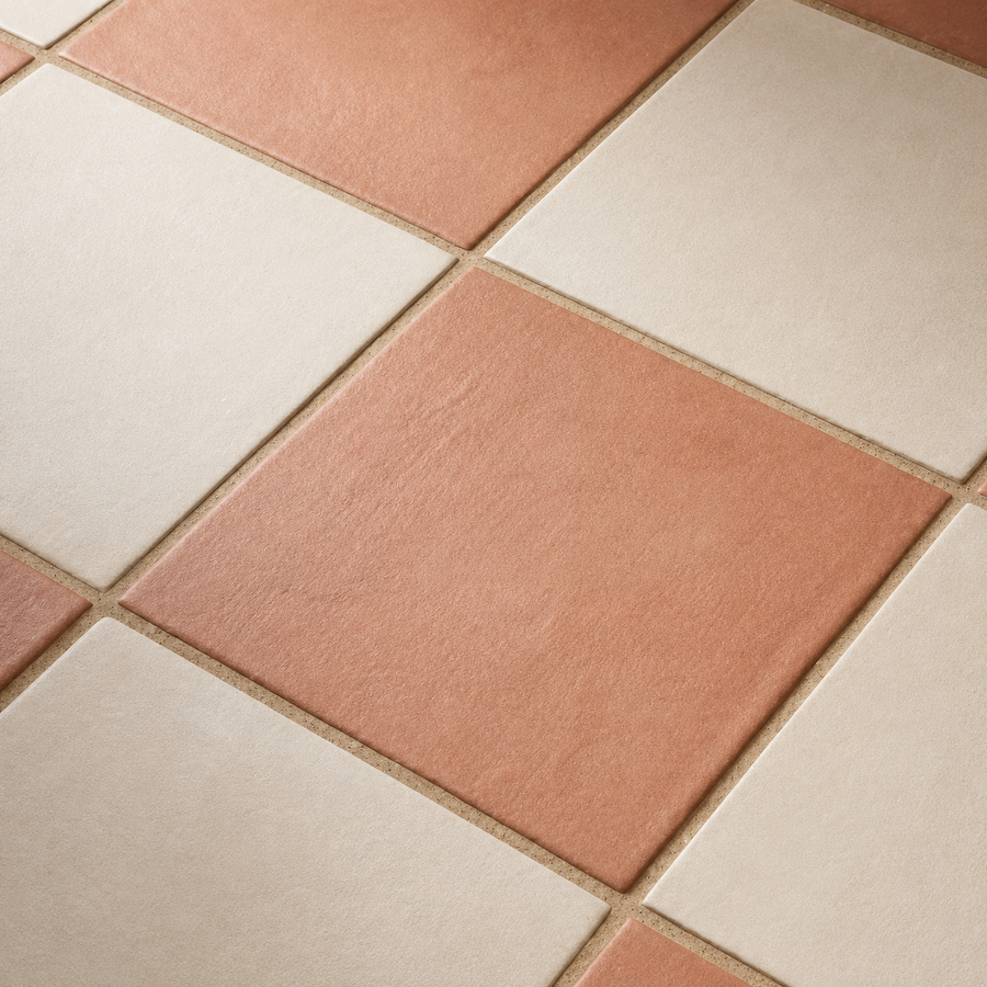 Strahan Checkerboard Terracotta & White Tile