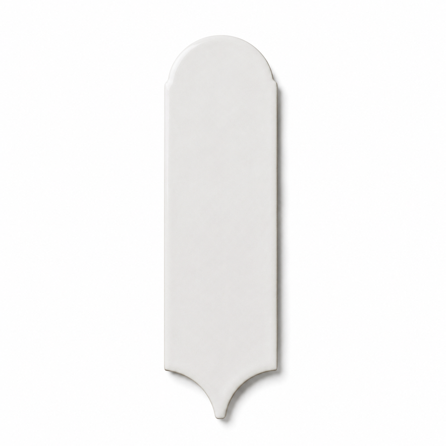 Tarkine Gloss White Feather Tile