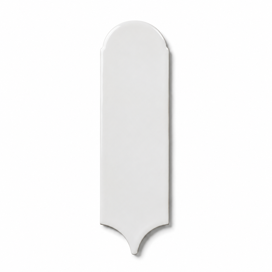 Tarkine Gloss White Feather Tile