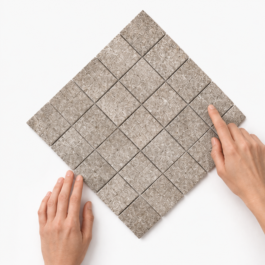 Uluru Charcoal Stone Look Square Tile