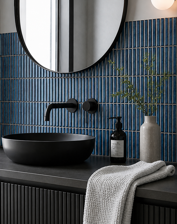 Wilsons Antique Blue Kit Kat Mosaic Tile