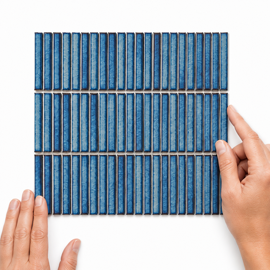Wilsons Antique Blue Kit Kat Mosaic Tile
