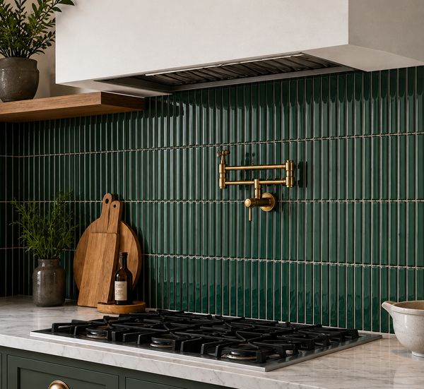 Wilsons Antique Forest Green Kit Kat Mosaic Tile