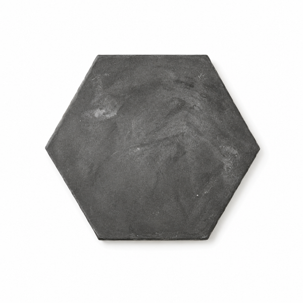 Yallingup Black Encaustic Look Hexagon Tile